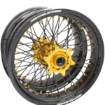 WheelieKidz Supermoto Felgen 17×3,5 & 17×5 Zoll Schwarz/Gold