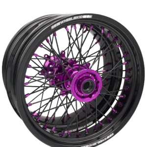 WheelieKidz Supermoto Felgen 17×3,5 & 17×5 Zoll Schwarz/Lila
