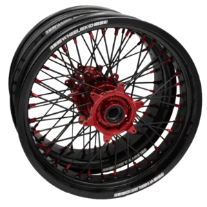 WheelieKidz Supermoto Felgen 17×3,5 & 17×5 Zoll Schwarz/Rot